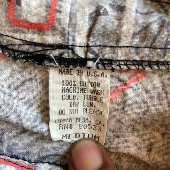 Vintage Rad Baggs Totally 80's Vintage Men's Pattern Shirt Size Medium - Picture 5 of 7